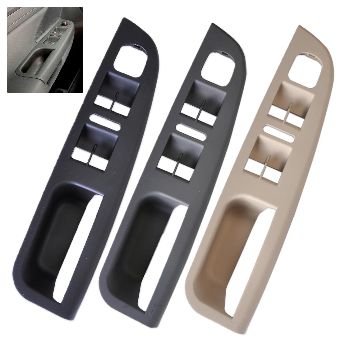 

CITALL 1Pc Master Window Switch Control Panel Bezel Trim Cover 1K4868049C for VW Volkswagen Jetta MK5 2005 2006 2007 2008-2010