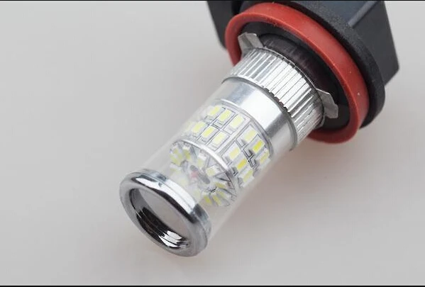 10 шт./лот h11 H8 супер яркий белый 3014 48SMD 48LED лампы отражателя зеркало дизайн туман фары замена ламп