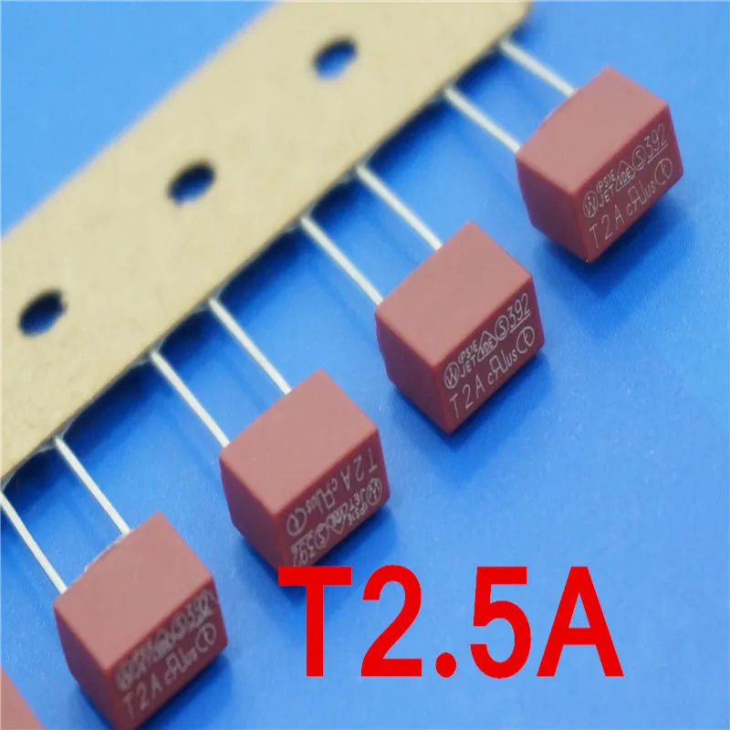 

(1000 pcs/lot) T2.5A 250V TE5 Slow Blow Subminiature Fuse, UL VDE RoHS Approved, 2.5A, 2.5Amp.