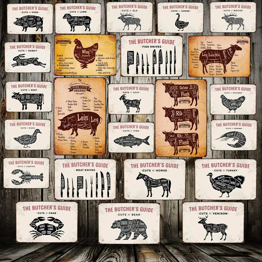 butcher's choice metal wall sign butcher's choice metal wall sign