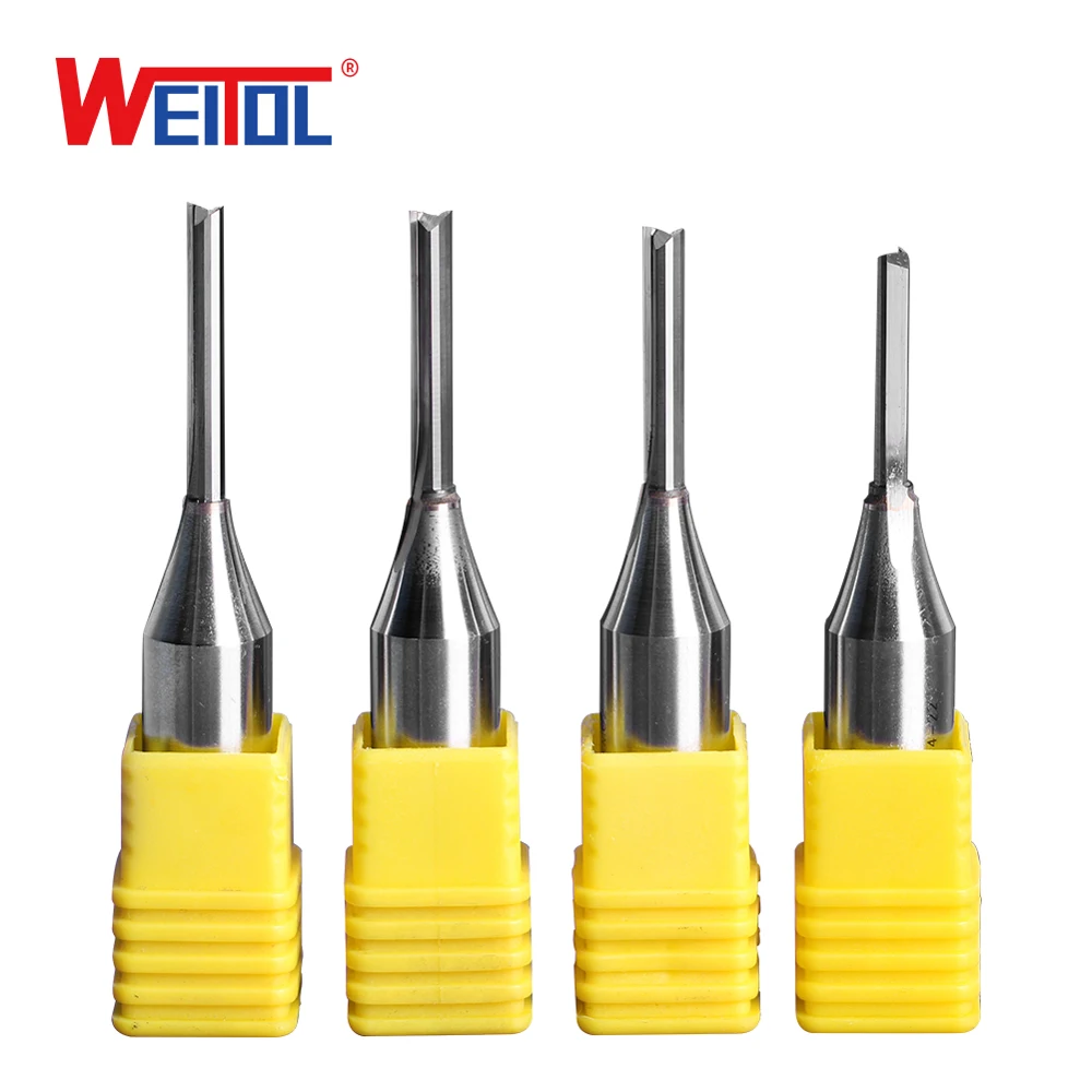 WeiTol 12 7 мм TCT две флейты прямые для обработки дерева с ЧПУ фреза Концевая
