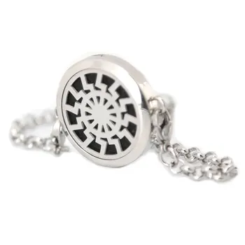 

Cute Sun Aromatherapy Essential Oils Stainless Steel Perfume Diffuser Locket bracelet(length7-8") include 10pcs pads