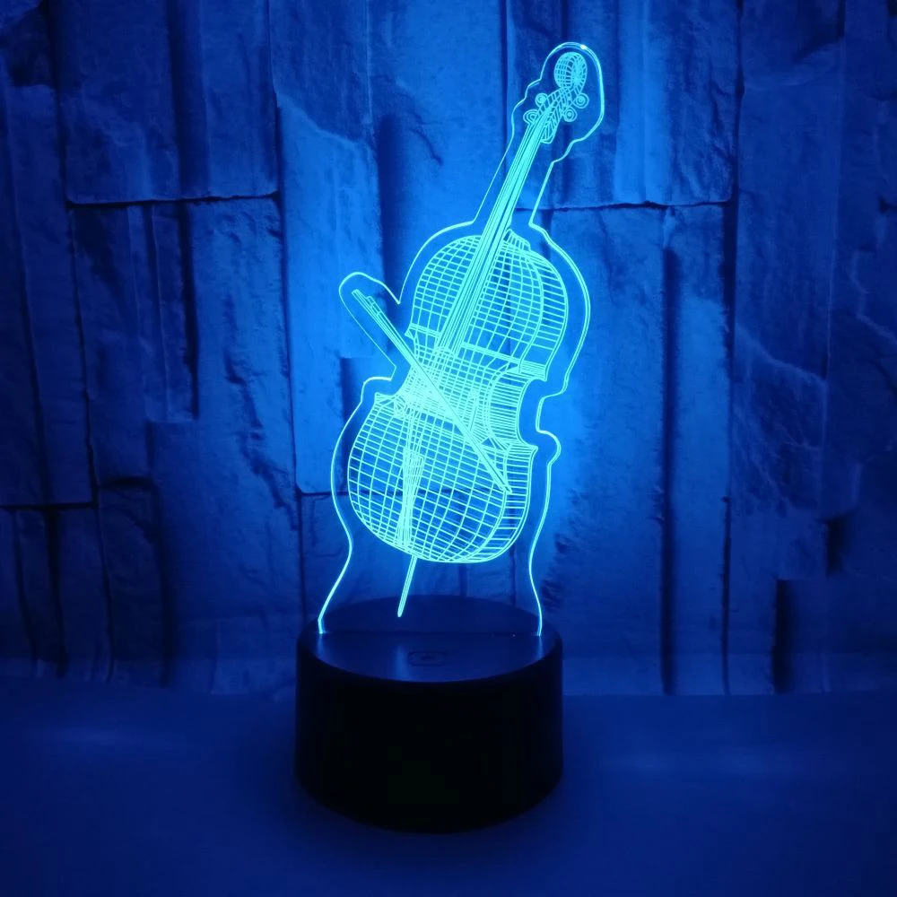 

Guitar 3D Night Light Creative 3 D Lamp Visual Lighting for Room Decoration Novelty Christmas Gift For Babies
