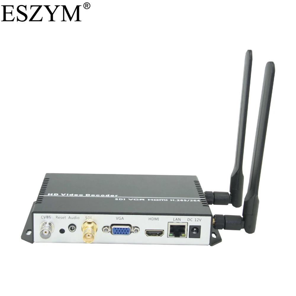 

ESZYM H.265/H.264 Wireless SDI Decoder for Network Streaming Decode like RTMP/RTSP/UDP/HTTP
