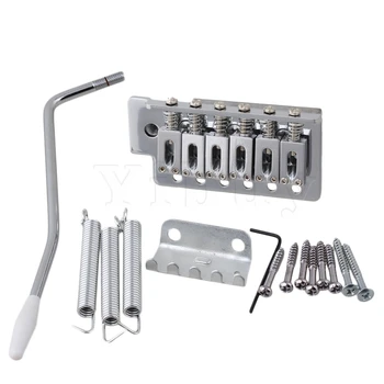 

Yibuy 52.5 M/M string Pitch Chrome Guitar Tremolo Bridge W/ Modern Saddle