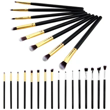 8 Pcs/set Silver/Golden Pro Makeup Brushes Set Make up Cosmetics Brush 6 Eyeliner Eye shadow Eyebrow Lip Brush Cosmetic Tools