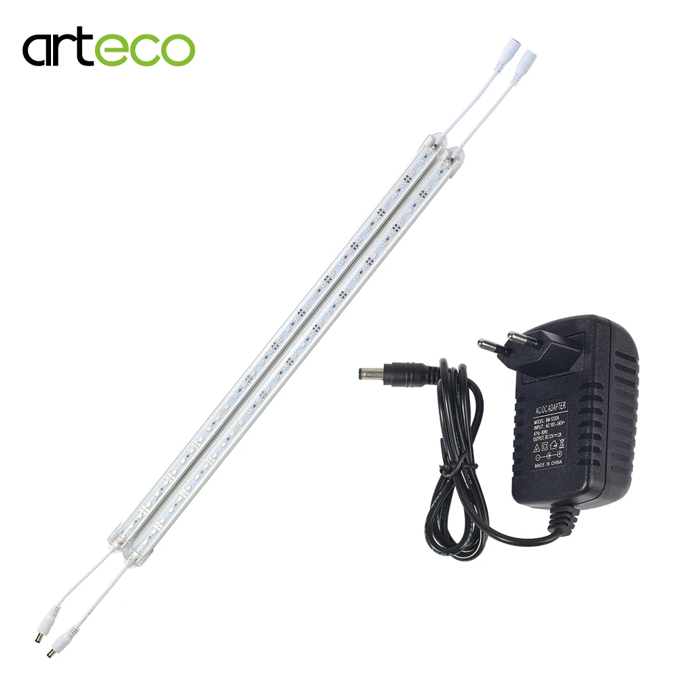 

2pcs/4pcs 50cm Grow light LED Bar Light 2A/3A Adapter DC12V 36LEDs No Waterproof Greenhouse Hydroponic Plant Growing Lamp
