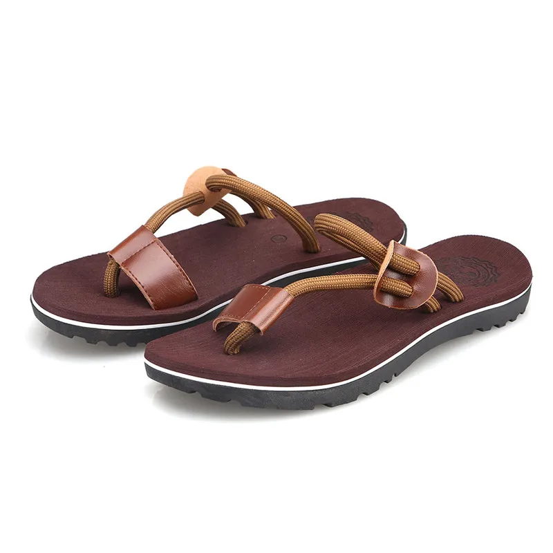 

Men's Fashion Casual Flat Flip Flops Slippers Beach Shoes Outdoor Antiskid Shoes terlik kapcie Slides 40FE11