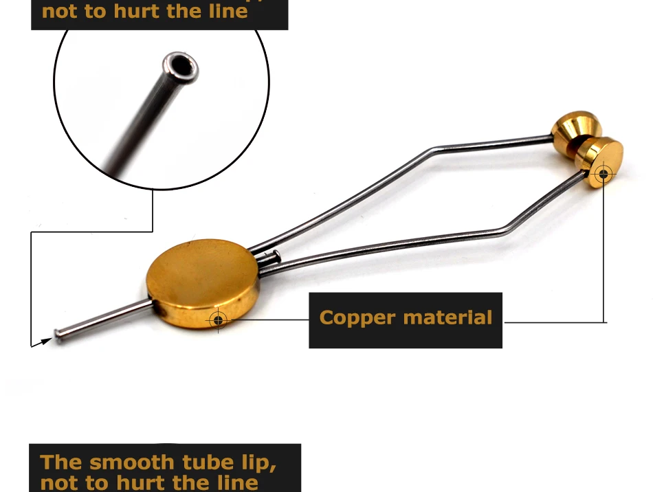 MNFT 1 шт. рыболовные приманки латунный держатель катушки для большого пальца держатель катушки с цилиндрической головкой для завязывания мух или завязывания мух