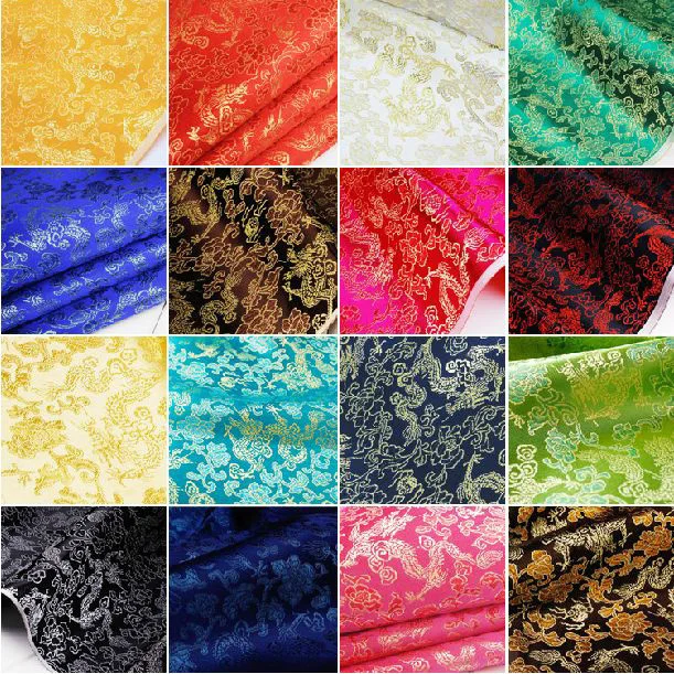 

China Wind! Embroidered brocade fabric, very nice pattern fabric for sewing, width 91CM, sale for meter, one meter = 100 * 91CM