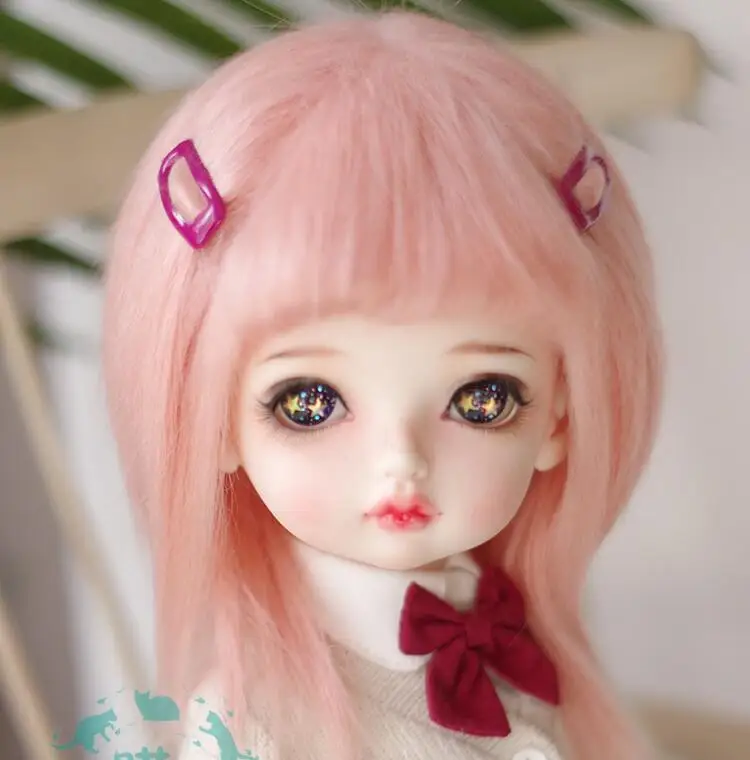 5/"-6/" 14cm BJD fabric fur wig Milk Coffee for AE PukiFee lati 1//8 Doll Antiskid