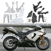 Motorcycle Front Footrest Foot Pegs Bracket Kit For KAWASAKI ZX636 2005-2006 ZX6R 2005-2008 2007 цена Motorcycle Front Footrest Foot Pegs Bracket Kit For KAWASAKI ZX636 2005-2006 ZX6R 2005-2008 2007 цены онлайн