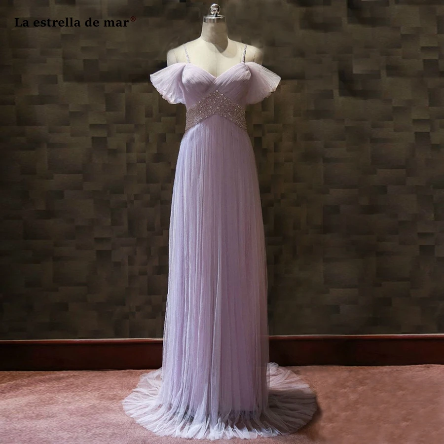 Vestido boda mujer invitada новые сексуальные с открытыми плечами короткий рукав Кружева Кристалл сиреневый богемный свадебное платье для гостей