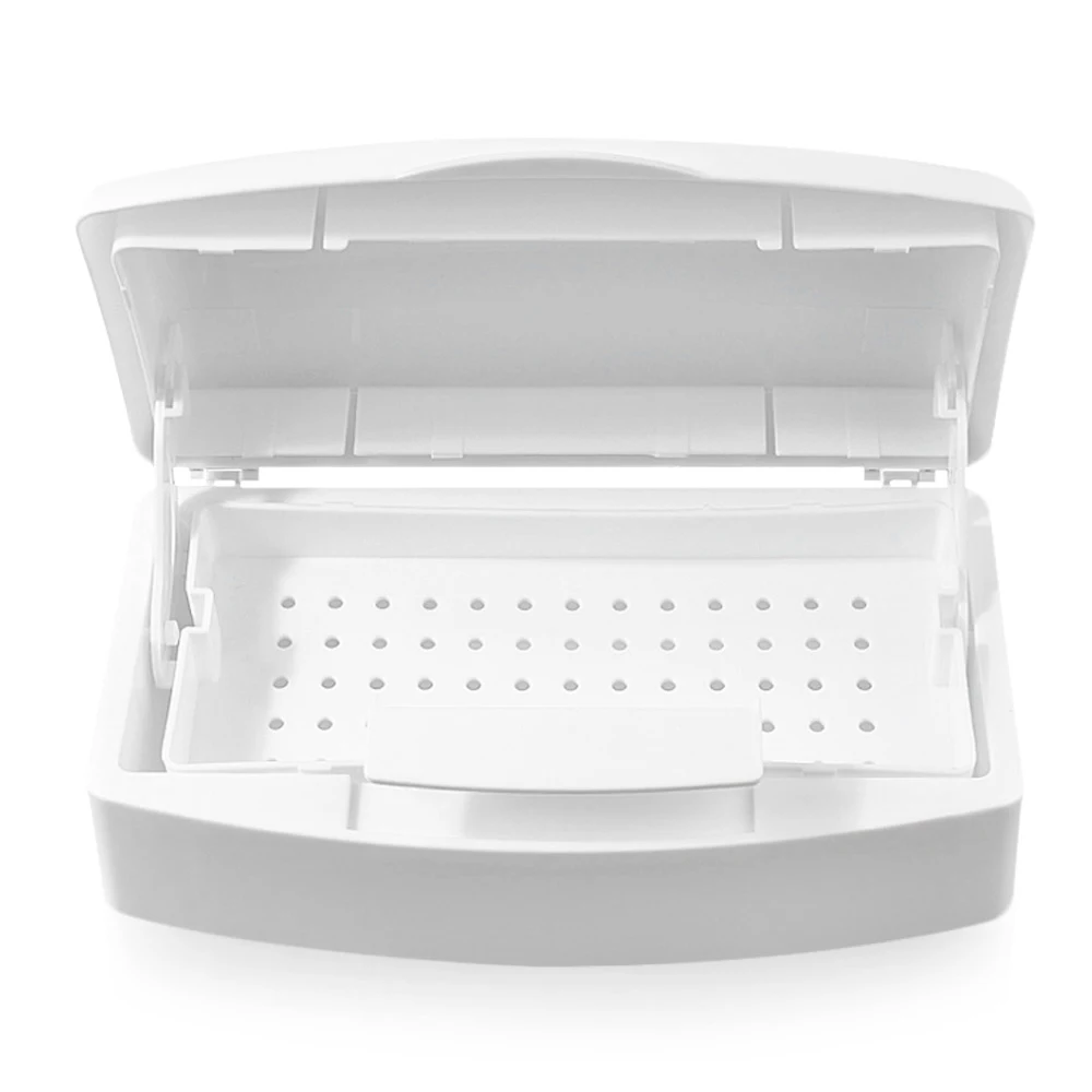 

Nail Art Tool Storage Sterilization Box Detachable Tray Portable Manicure Container Sterilizer