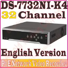 Английский-Ver DS-7732NI-K4 32CH NVR с 4 SATA, 4 к NVR до 8MP, без порт PoE, третий-фотоаппарат поддержка, без розничной коробки