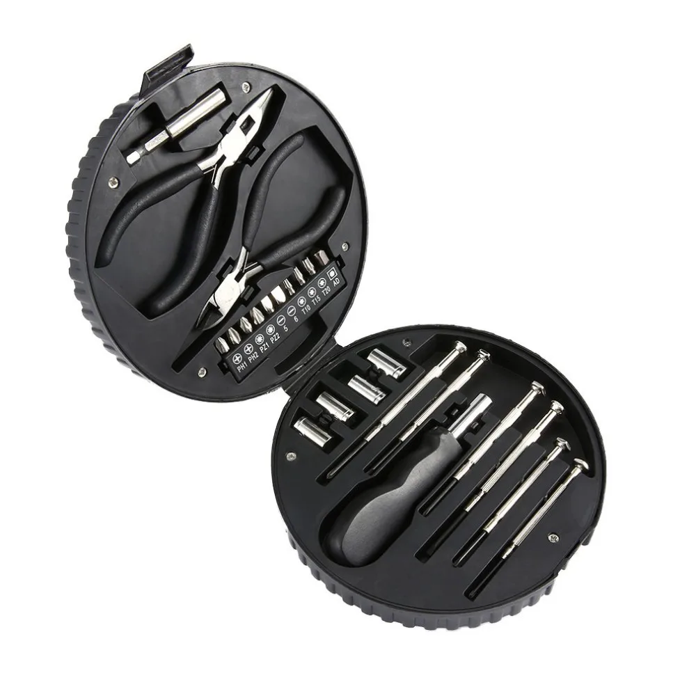 

24pcs Tire Hardware Toolbox Set Tool Set Gift Set Carbon Steel Household Car Repair Tool Box High Performance