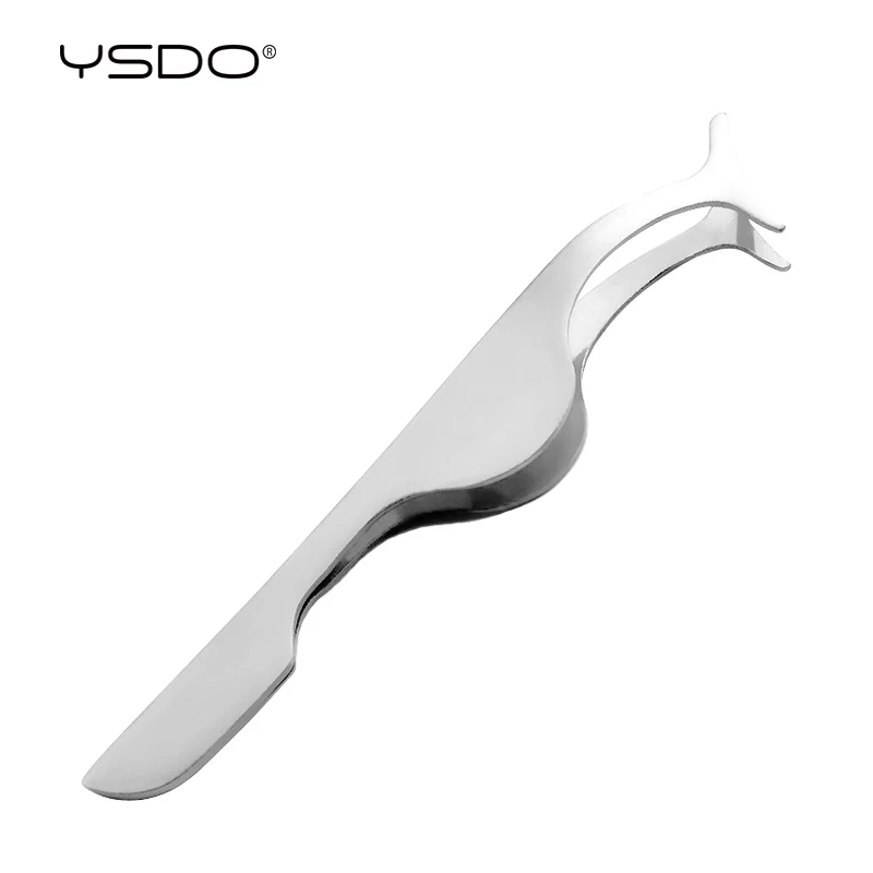 

YSDO 1 PCS Eyelash Tweezers Beauty Makeup Tools Stainless Auxiliary False Lashes Curler Mink Eyelashes professional tweezers
