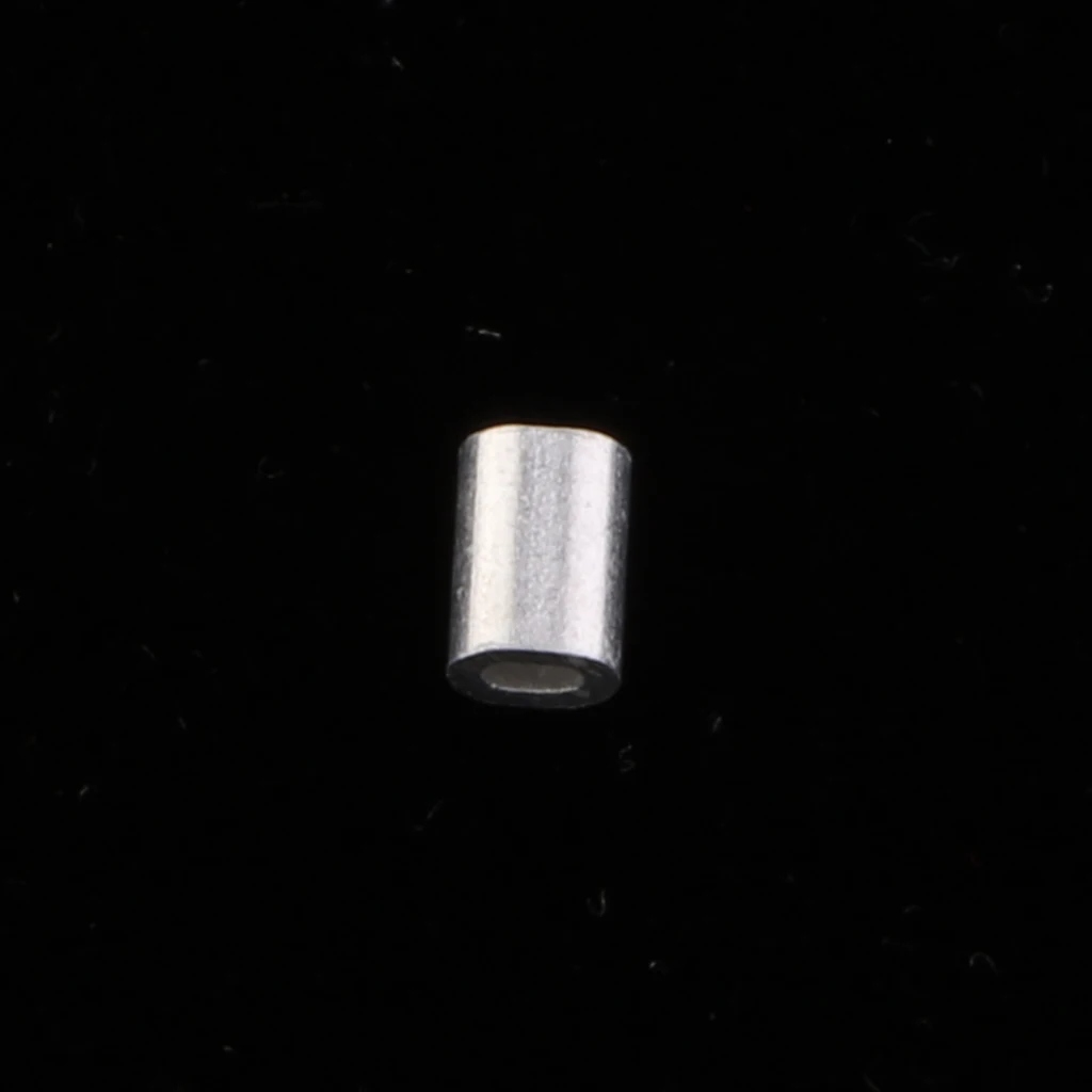1000pcs Fishing Single Barrel Sleeves Aluminium Crimp Fishing Tackle Connector 0.8/1/1.2/1.5mm fishing Line Clip Tube Connector 