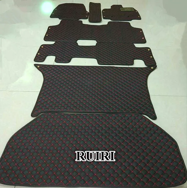 Custom full set car floor mats + trunk mat for Honda STEP WGN 7 8 seats
