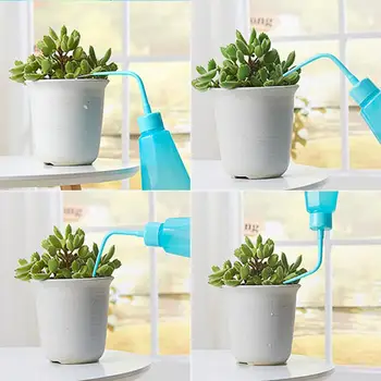 

480 ML Succulent Plant Curved Spout Watering Can Bottle Squeezing Pot 360 Degree Watering Micro Landscape Specialized Pot Fertil