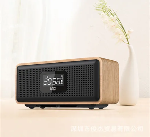 Light wood color D36 Ретро Мультифункциональный мини-спикер радио FM радио/Bluetooth/TF - Цвет: Light wood color