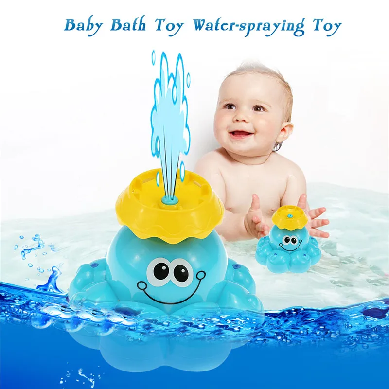 1 Pcs Baby Bath Toy Mini Spray Water Octopus Kids Bathroom Swimming