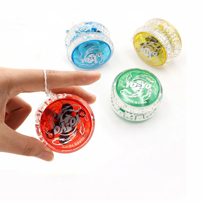 

New LED Flashing Yoyo Classic Kids Toys Professional Magic Yoyo Spin Aluminum Alloy Metal Yoyo Bearing with Spinning String