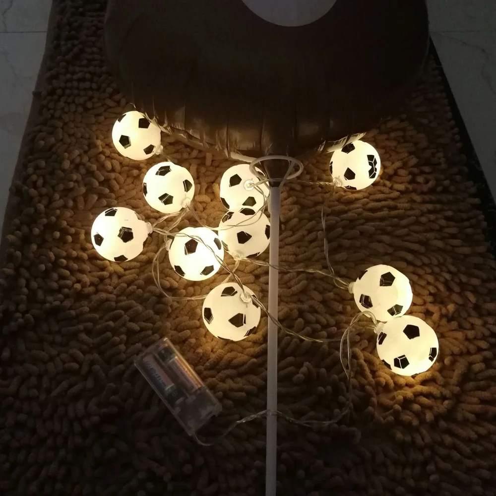 

Battery Powered 10 String Soccer Fairy Festival Sport Festival Holiday Party Patio Garden Room dropshipping