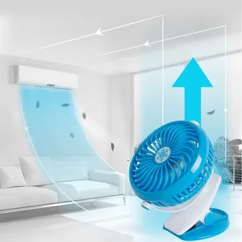 

Mini Fan Bedside Portable Clip Fan Office USB Electric Fan Table Wall Hanging Table Folder fan for Outdoor Camping Hiking Cool