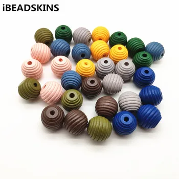 

New arrival! 18x17mm 100pcs Environmental Paint stripe round-shape beads For Earring parts Earring handmade jewelry DIY making