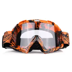 Анти-туман антибликовые мотоциклетные очки оранжевая рамка + прозрачные линзы ветрозащитный Анти-пыль прочный подходит для многих видов