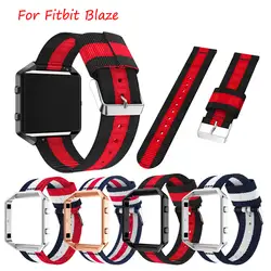 Del тонкая тканая нейлоновая Регулируемая замена ремешок для спортивных часов для Fitbit Blaze TD831 Прямая доставка