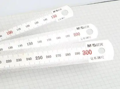 Обследование и сопоставление правитель 150/200/300 мм металлической линейки Chenguang канцелярские