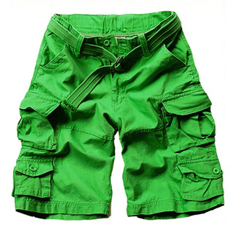 2020 Summer Fashion Military Cargo Shorts Men High Quality Cotton Casual Mens Shorts Multi-pocket ( Free Belt ) casual shorts for men Casual Shorts