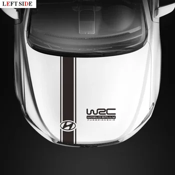

LEFT SIDE Car Stickers Twelve Vehicle Brands Engine Hood Sunroof and Trail Stripe Waterproof Stickers car accessory