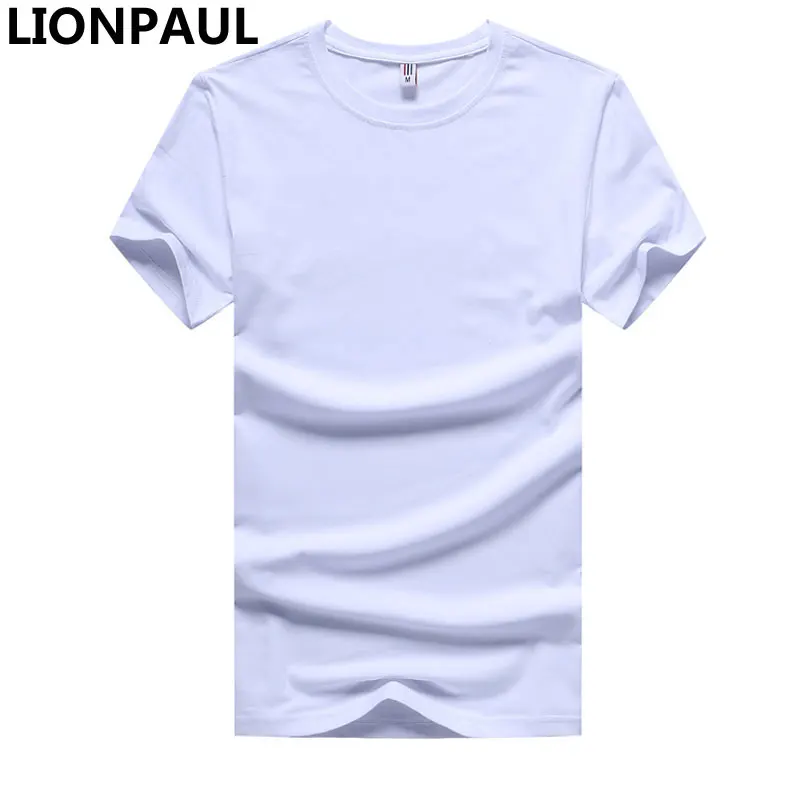 LIONPAUL 2017 новые весенние летние футболки мужские модные облегающие с круглым