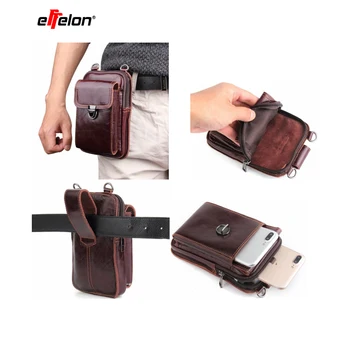 

Universal Mobile Phone Bags Belt Bag Men for Samsung Galaxy S9 S8 Plus Note 8 Leather Waist Packs for iPhone 7 8 6 6s plus X