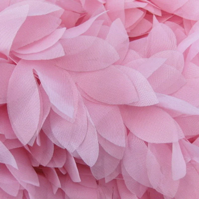 Милые 3D листья кружева цветок шифон цветы отделка кружевной ткани ленты DIY Швейные аксессуары и дома Свадебная вечеринка украшения