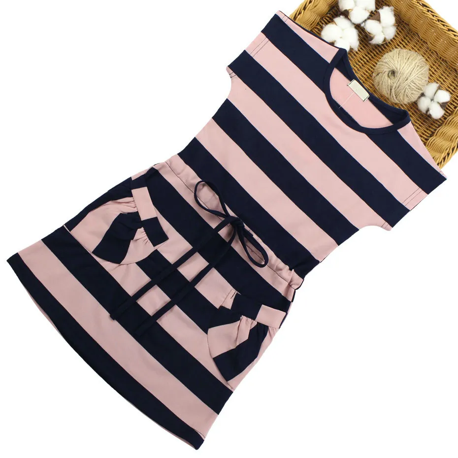 Г., лидер продаж, платье для девочек, летнее платье в полоску для девочек повседневное стильное платье летняя одежда для девочек-подростков E066