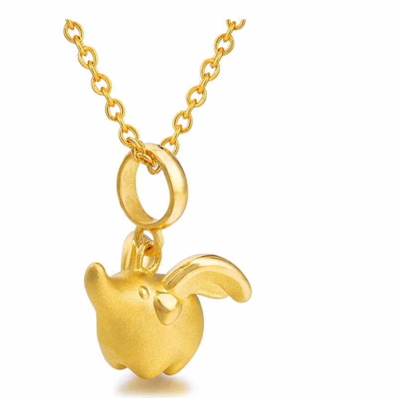 

Fashion Pure 999 24K Yellow Gold Cute Fly Elephant Pendant