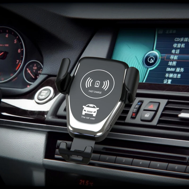 Быстрая 10 Вт Беспроводной автомобиля Зарядное устройство крепление, устанавливаемое на вентиляционное отверстие в салоне автомобиля держатель телефона для iPhone XS Max samsung S9 Xiaomi MIX 2 S huawei P30 Pro 20 RS
