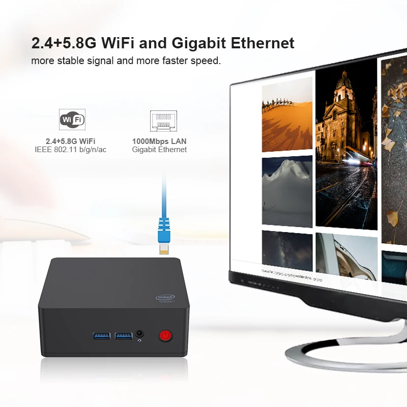 AP45 J4205 натуральная windows10 Мини ПК 8 ГБ 512 ГБ двухполосный AC WiFi 1000 M Lan Bluetooth 4,0 Поддержка SATA HD Winows карманный мини ПК