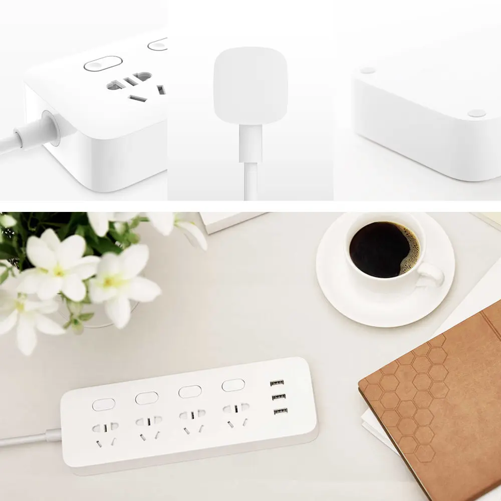 Оригинальный удлинитель для розетки Xiaomi Mijia с переключателем управления 3 порта