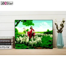 Передвижной поезд, DIY живопись по номерам, ручная роспись маслом для домашний декор, произведение искусства