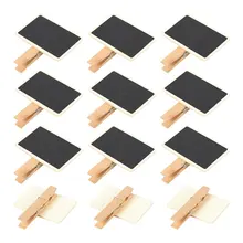 METABLE Mini Blackboard Clips - 12-Set Chalkboard Tag Signs, Wooden Message Board for Memo, Note Taking, Food Label METABLE Mini Blackboard Clips - 12-Set Chalkboard Tag Signs, Wooden Message Board for Memo, Note Taking, Food Label