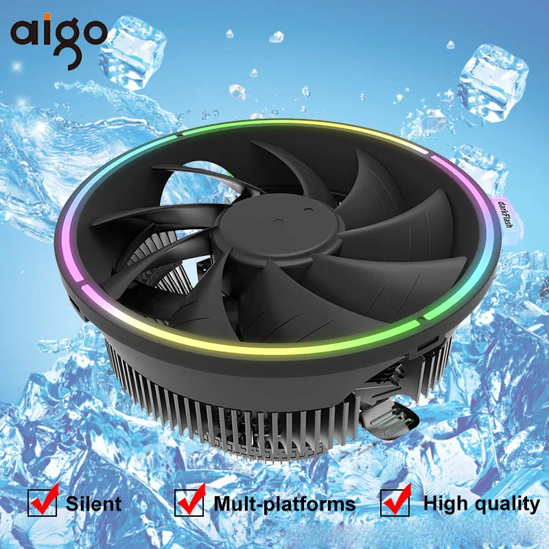 

Aigo RGB CPU Cooler 3PIN Radiator For AMD Intel 775 1150 1151 1155 1156 Silent PC CPU Cooling Cooler Heatsink Fan LGA AM3/AM4