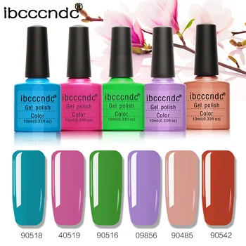 

IBCCCNDC 6 Color UV Nail Gel Polish DIY Nail Art Soak Off Long Lasting UV Led Gel Varnishes Professional UV Nail Gel Lacquer Set