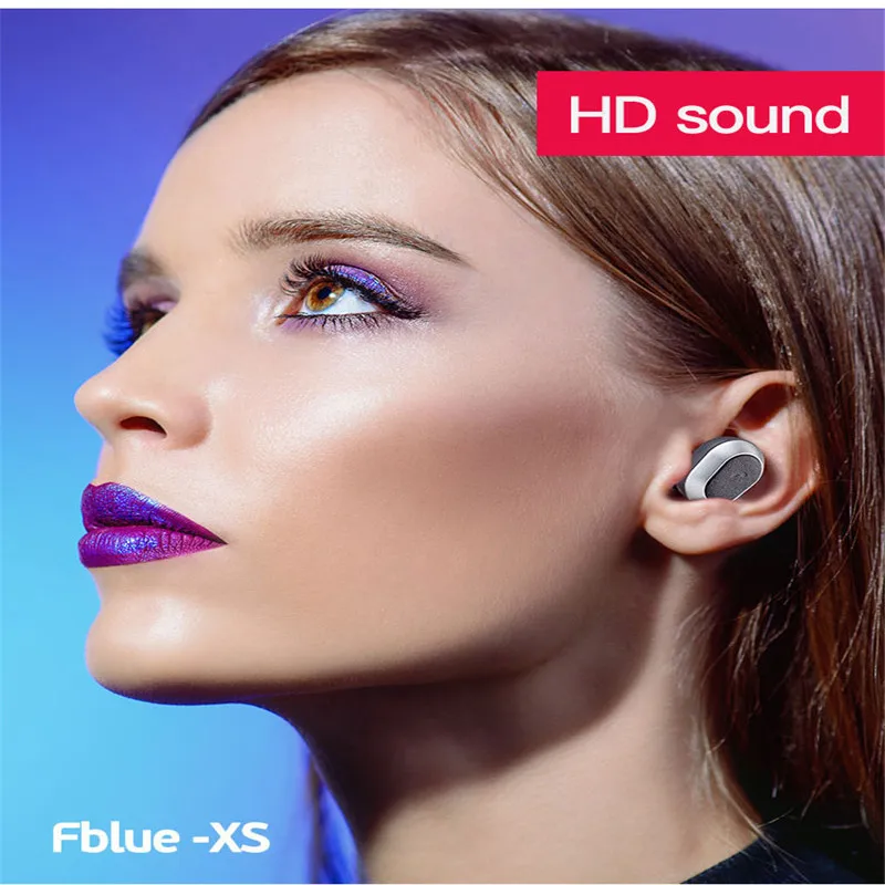 

New Fblue XS Wireless Bluetooth 5.0 Headset Earbud Sound Binaural Mini Earphones With Magnetic Charging Socket