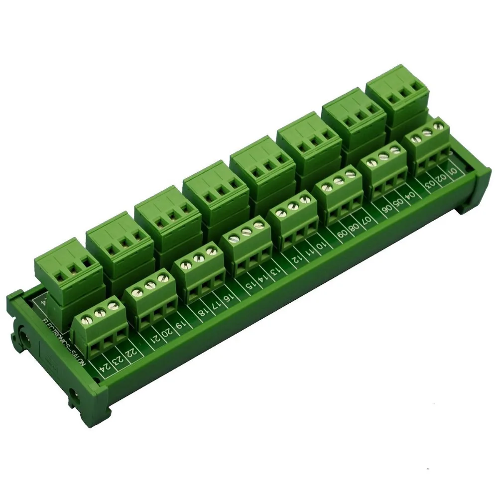 Eletrônica salão de Trilho Módulo de Distribuição do Bloco Terminal de Parafuso. Din Montar Pluggable 8×3 Posição 10a e 300 v top Fio Conecta