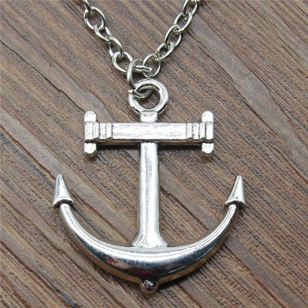 WYSIWYG Anchor Pendant Necklace, Fashion 33x29mm Anchor Necklace Gift
